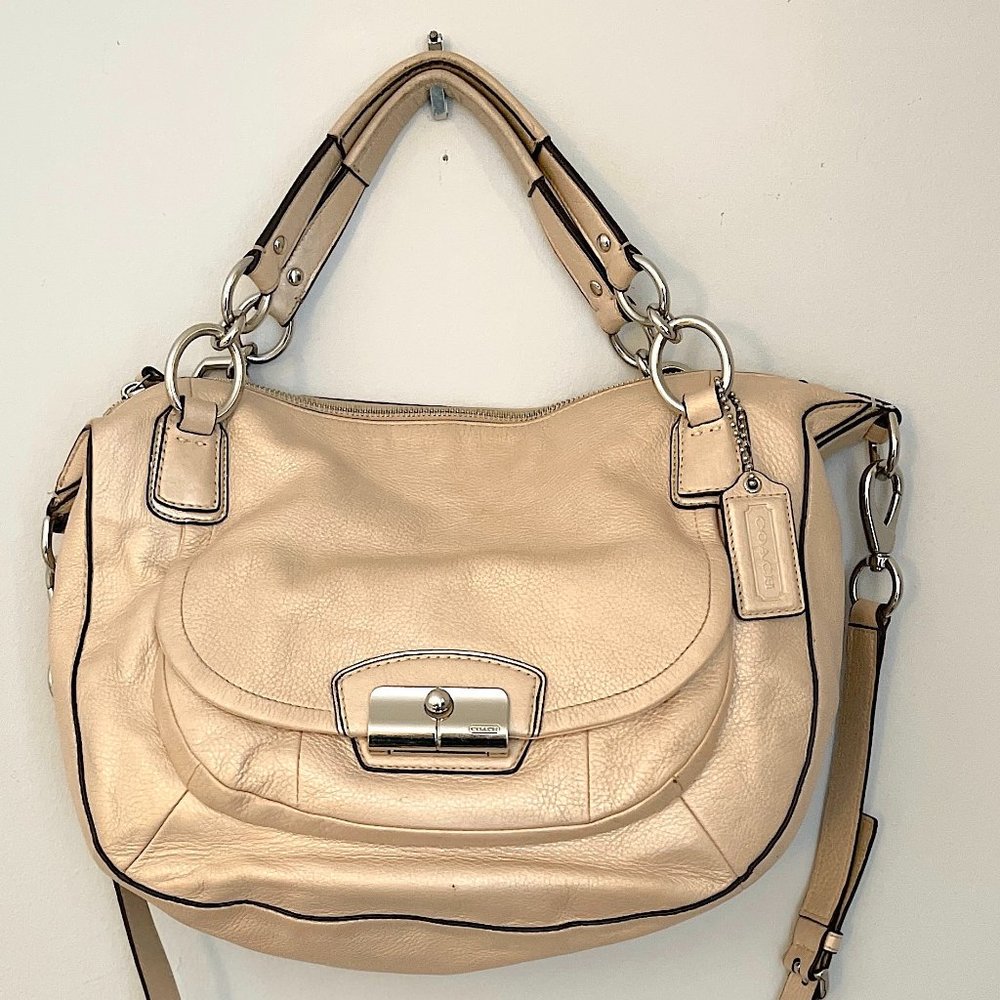 Coach Kristin Champagne Leather Handbag L1120-19302